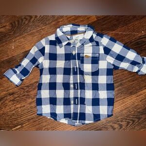 CARTERS long sleeve button up shirt size 6 months